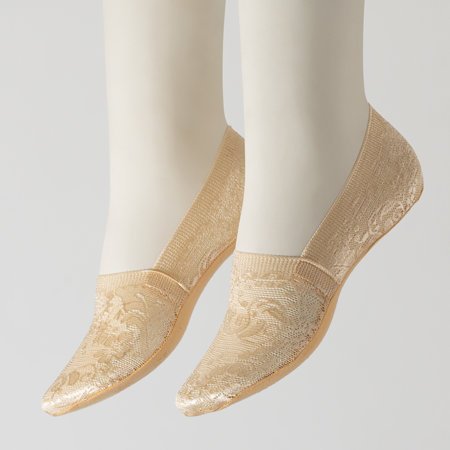 Beige lace women's socks - Socks