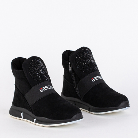 Black children's boots with zircons Dorimeco - Footwear