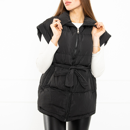 Black short vest for women - Clothing