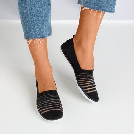Black slip-on sneakers Yeqa - Footwear 1