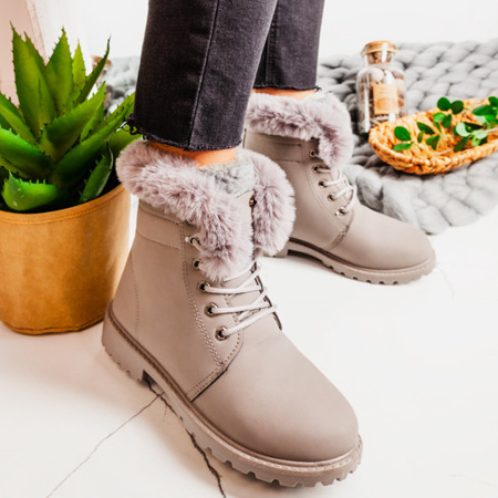 Clotilde gray insulated hiking boots - Footwear