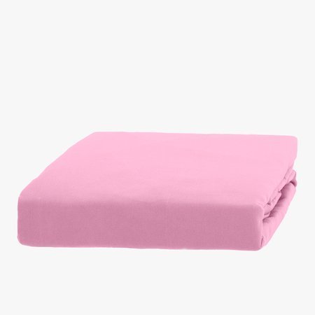 Cotton pink sheet with an elastic band 160x200 - Sheets