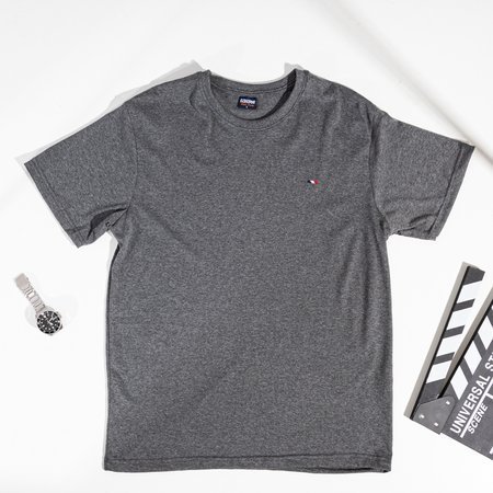 Dark Gray Men's Cotton T-Shirt - Clothing