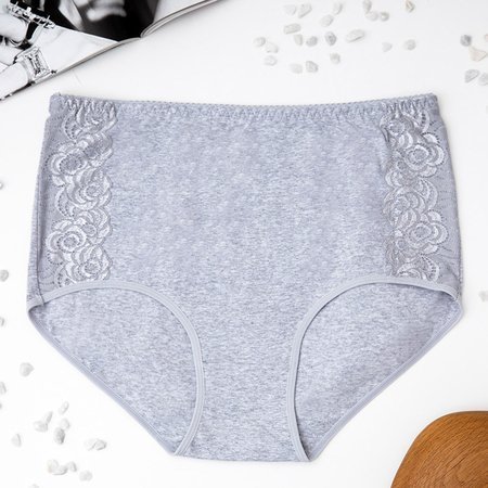 Lace women's panties in gray color - Underwear