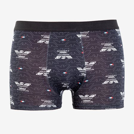Men's black patterned boxer shorts - Underwear