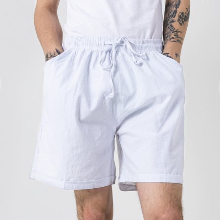 Men's white shorts with pockets - Clothing