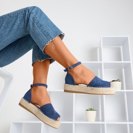 Navy blue espadrilles with Narilina cut-out - Footwear