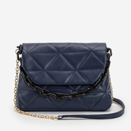 Navy blue women's quilted bag - Accessories