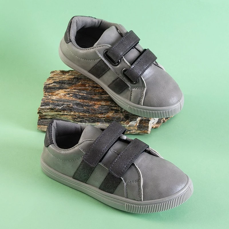 OUTLET Gray children's sports sneakers Usiel - Footwear