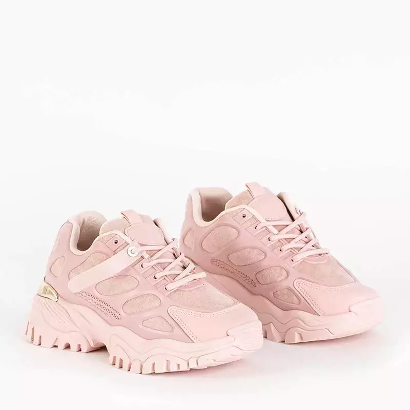 OUTLET Pink women's sports sneakers Raysn - Footwear