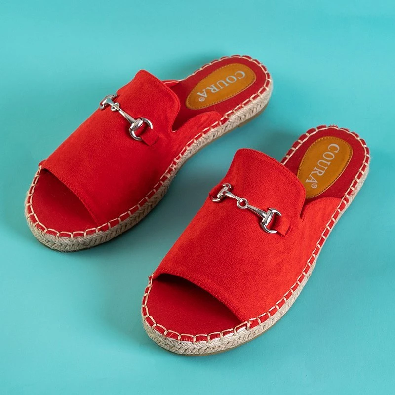 OUTLET Red women's Masena slippers - Footwear