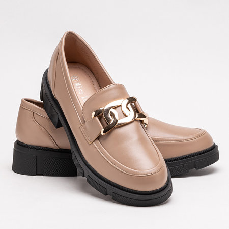 OUTLET Semla brown chained half shoes - Footwear