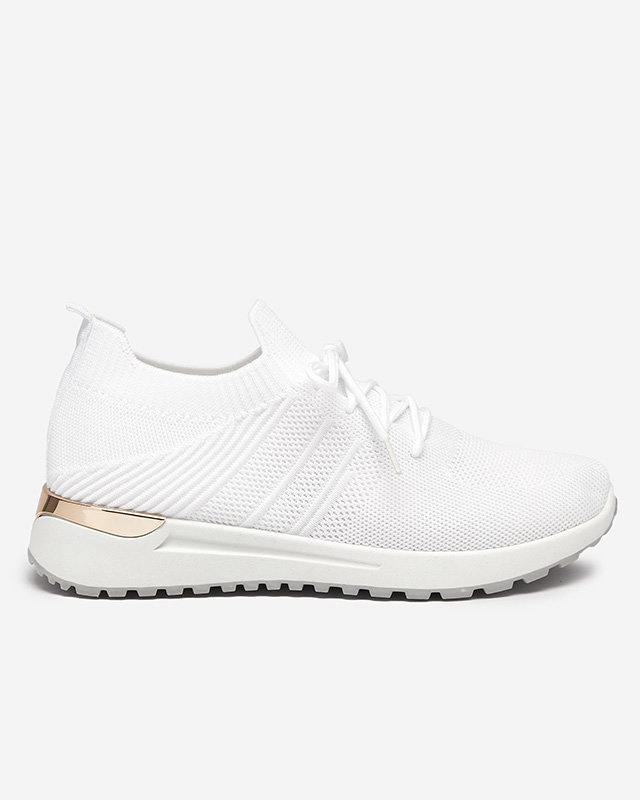 OUTLET White woven sports shoes for women Ferroni - Footwear