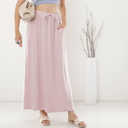 Pink maxi skirt for women - Clothing