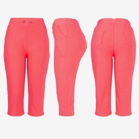 Pink short leggings with a welt - Pants 1