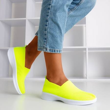 Rigila neon yellow women's slip-on sneakers - Footwear