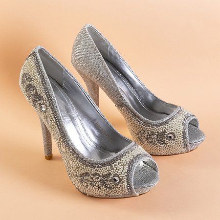 Silver glittering Marni stiletto pumps - Footwear