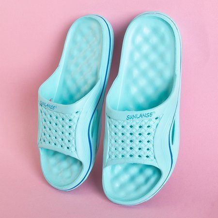 Tieli women's mint slippers - Footwear