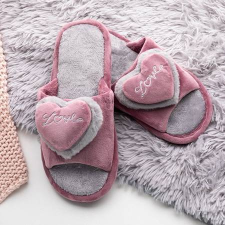Violet women's slippers with a heart Vix - Shoes