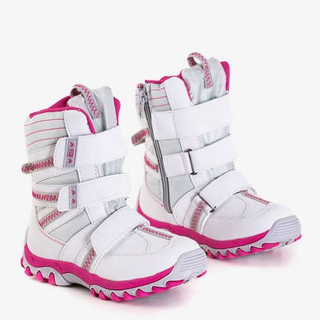 White and pink girls' snow boots Tonia - Footwear