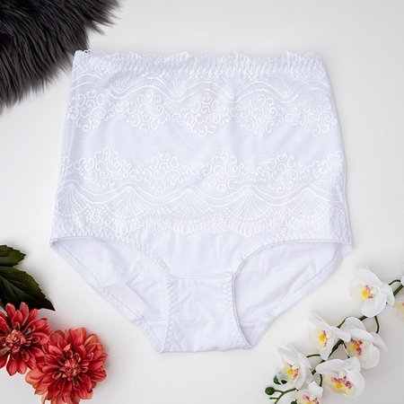 White, slightly modeling lace women's panties - Underwear