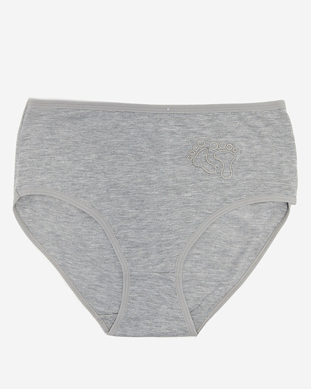 Women's gray cotton panties - Underwear