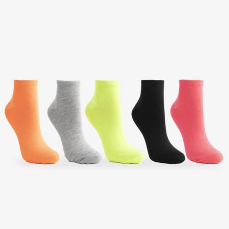 Women's multicolored ankle socks 5 / pack - Socks