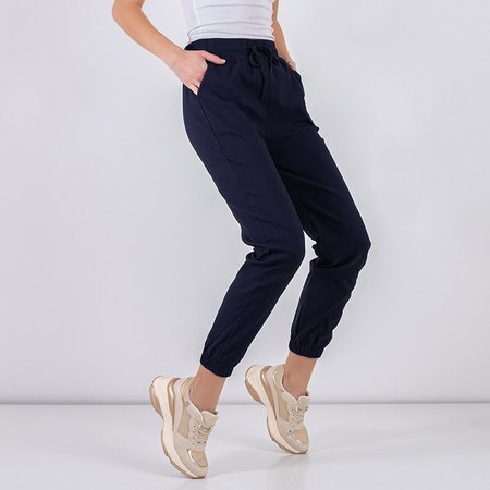 Women's navy blue cargo pants - Clothing