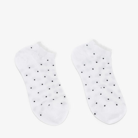 Women's white polka dot socks - Underwear