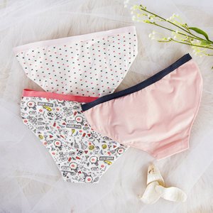 3 pack of colorful women's patterned briefs - Underwear