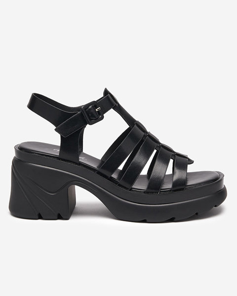 Agraves black women's high-heeled sandals - footwear