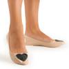 Beige lacquered ballerinas with black heart Monzie - Footwear