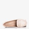 Beige women's loafers Selbis - Shoes