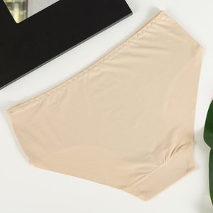 Beige women's nylon panties PLUS SIZE - Clothing