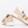 Beige women's sports slip shoes - on Sweet Rainbow - Footwear