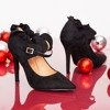 Black Chantel frill heels - Footwear