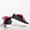 Black Duet Ribbon Tied Sneakers - Footwear