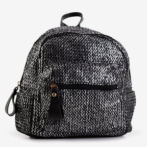 Black Small Women's Braided Backpack - Accessories