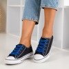 Black Sneakers with Blue Laces Fips - Footwear