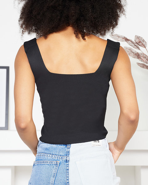 Black Women's Strappy Crop Top - Clothing
