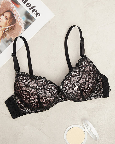 Black and pink women's lace bra - Lingerie