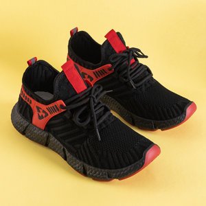 Black and red Togor men's sports shoes - Footwear