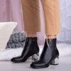Black ankle boots with snakeskin embossing Tomsk - Footwear