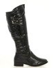 Black boots with a decorative buckle Kalin - Footwear