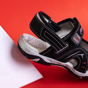 Black children's sandals with Velcro Roser - Footwear