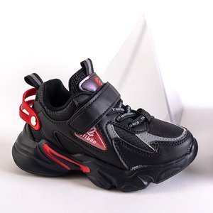 Black children's shoes with red Pella details - Footwear