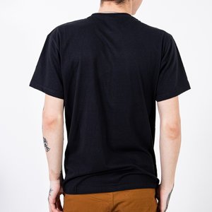 Black cotton print men's t-shirt - Clothing