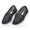 Black espadrilles with lace trim Ariel - Footwear 1