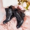 Black flat ankle boots with Furiaen embellishments - Footwear