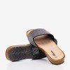 Black flip flops with Artesa zircons - Footwear 1